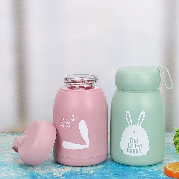 Rabbit water bottle with carrying strap