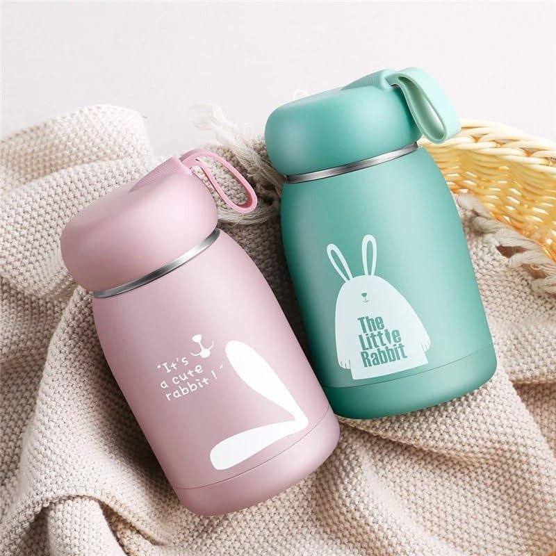 Rabbit ear water bottle with bunny ear lid design